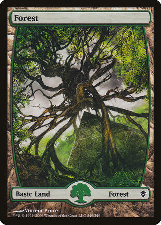 Forest (249) - Full Art [Zendikar] | Sanctuary Gaming