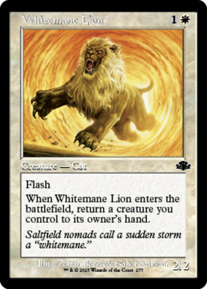 Whitemane Lion (Retro) [Dominaria Remastered] | Sanctuary Gaming