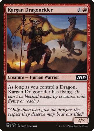 Kargan Dragonrider [Core Set 2019] | Sanctuary Gaming