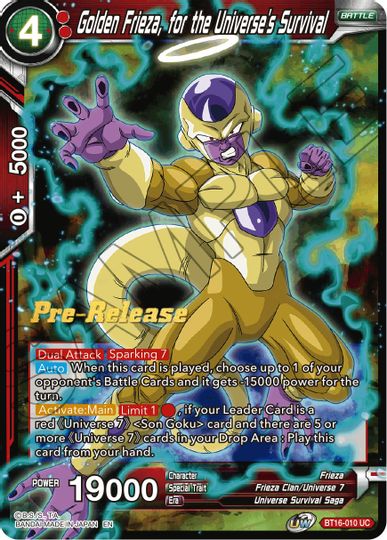 Golden Frieza, for the Universe's Survival (BT16-010) [Realm of the Gods Prerelease Promos] | Sanctuary Gaming