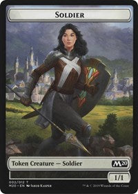 Soldier // Dinosaur Double-Sided Token [Game Night 2019 Tokens] | Sanctuary Gaming
