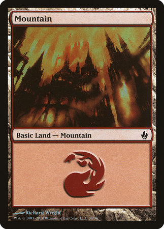 Mountain (34) [Premium Deck Series: Fire and Lightning] | Sanctuary Gaming