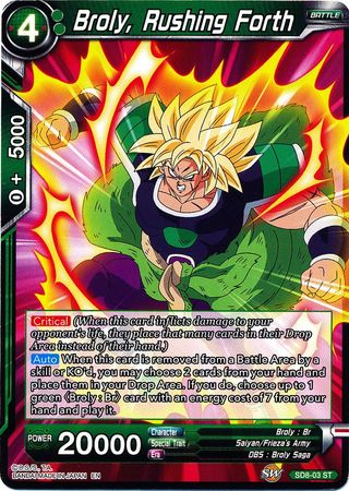 Broly, Rushing Forth (Starter Deck - Rising Broly) [SD8-03] | Sanctuary Gaming