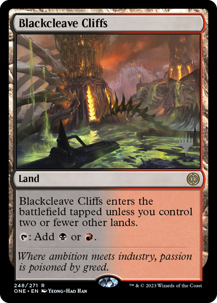 Blackcleave Cliffs (Promo Pack) [Phyrexia: All Will Be One Promos] | Sanctuary Gaming