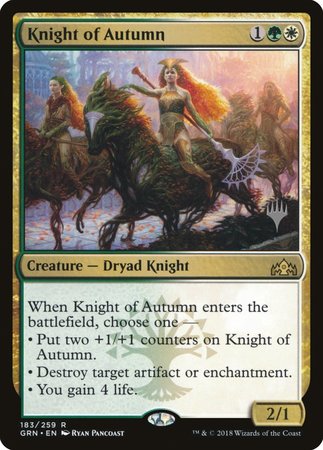 Knight of Autumn [Guilds of Ravnica Promos] | Sanctuary Gaming