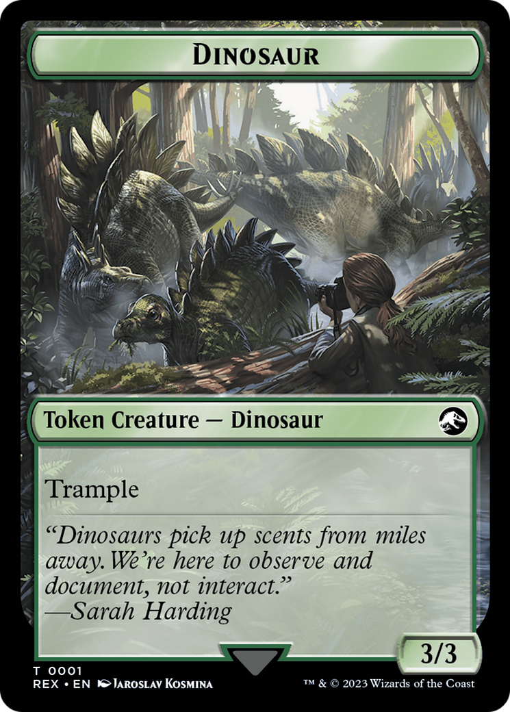 Gnome // Dinosaur (0001) Double-Sided Token [The Lost Caverns of Ixalan Tokens] | Sanctuary Gaming