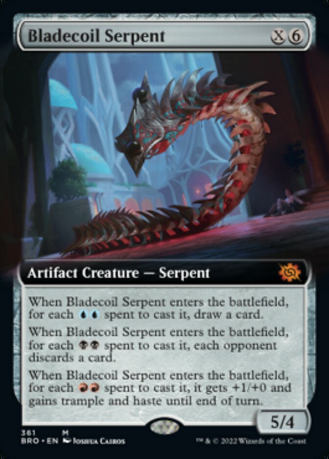 Bladecoil Serpent (Extended Art) [The Brothers' War] | Sanctuary Gaming