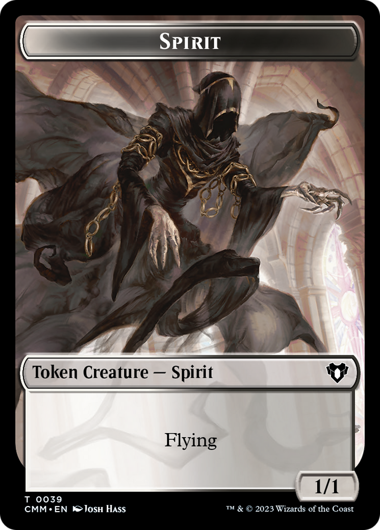 Spirit (0039) // Zombie (0013) Double-Sided Token [Commander Masters Tokens] | Sanctuary Gaming