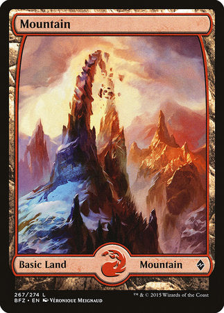 Mountain (267) - Full Art [Battle for Zendikar] | Sanctuary Gaming