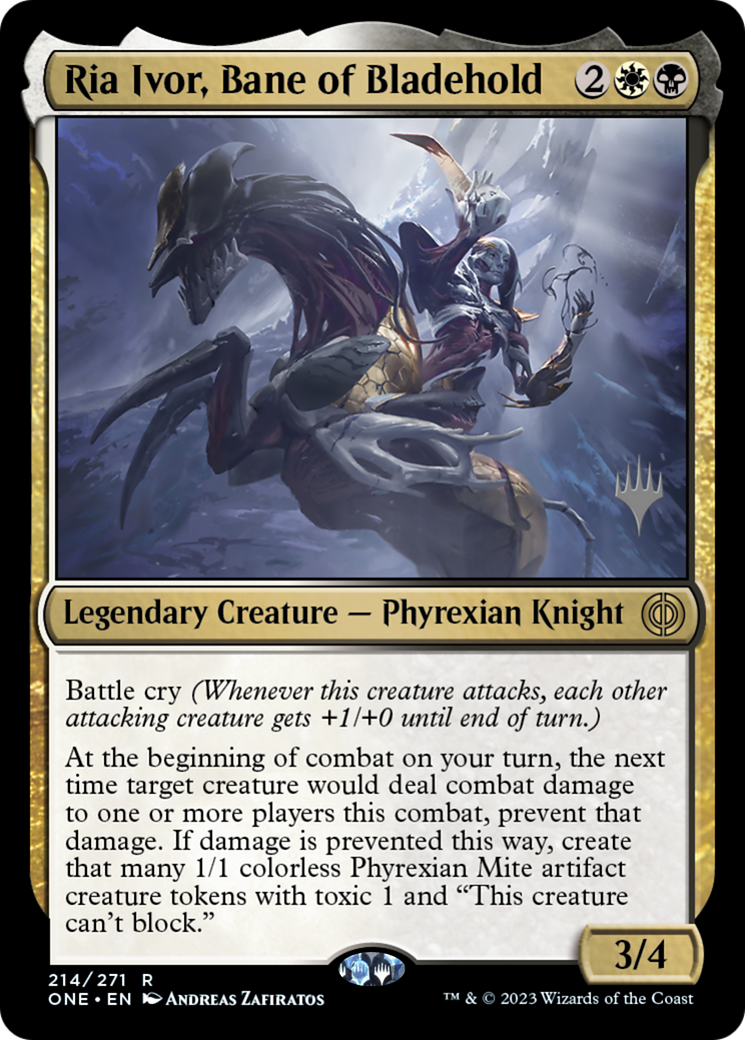 Ria Ivor, Bane of Bladehold (Promo Pack) [Phyrexia: All Will Be One Promos] | Sanctuary Gaming