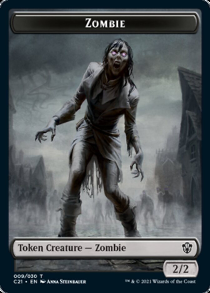 Zombie // Horror Token [Commander 2021 Tokens] | Sanctuary Gaming