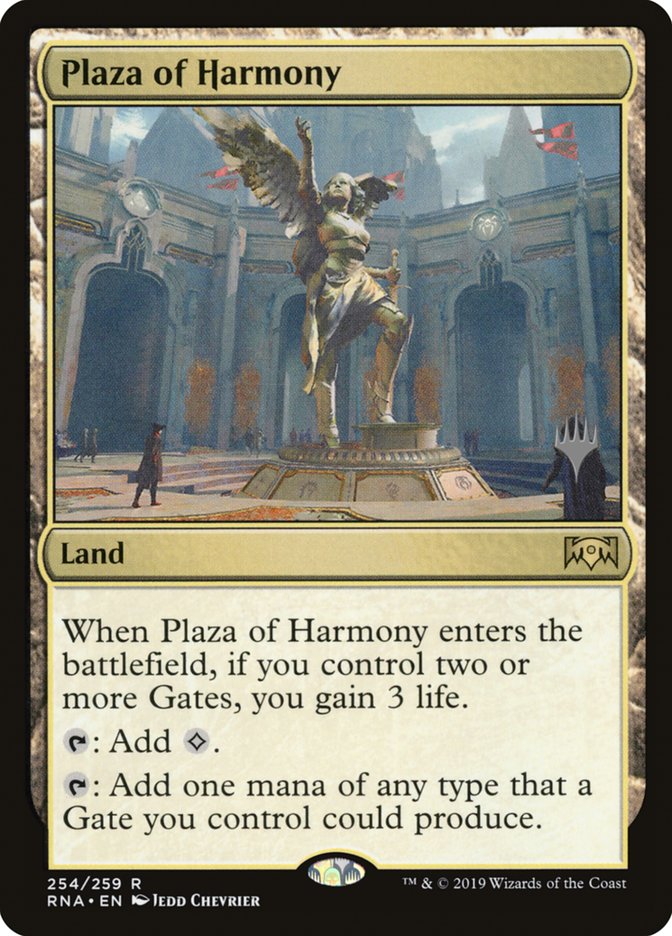 Plaza of Harmony (Promo Pack) [Ravnica Allegiance Promos] | Sanctuary Gaming