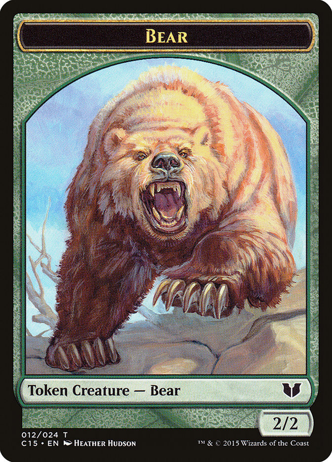 Bear // Spider Double-Sided Token [Commander 2015 Tokens] | Sanctuary Gaming