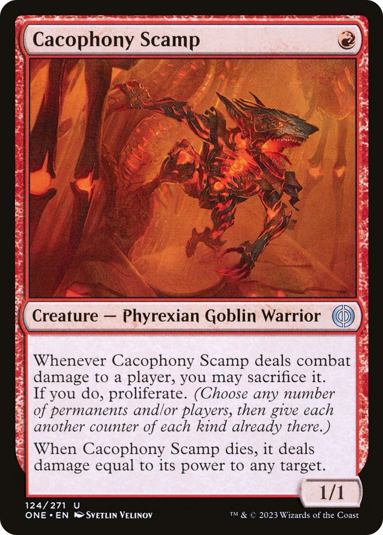 Cacophony Scamp [Phyrexia: All Will Be One] | Sanctuary Gaming