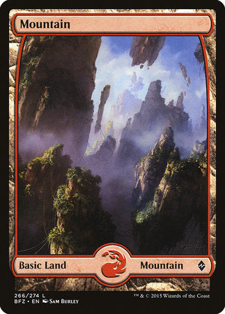 Mountain (266) - Full Art [Battle for Zendikar] | Sanctuary Gaming