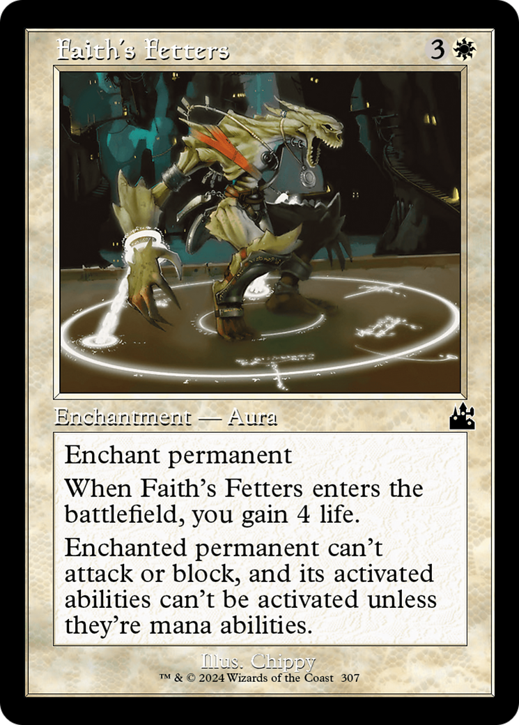 Faith's Fetters (Retro Frame) [Ravnica Remastered] | Sanctuary Gaming
