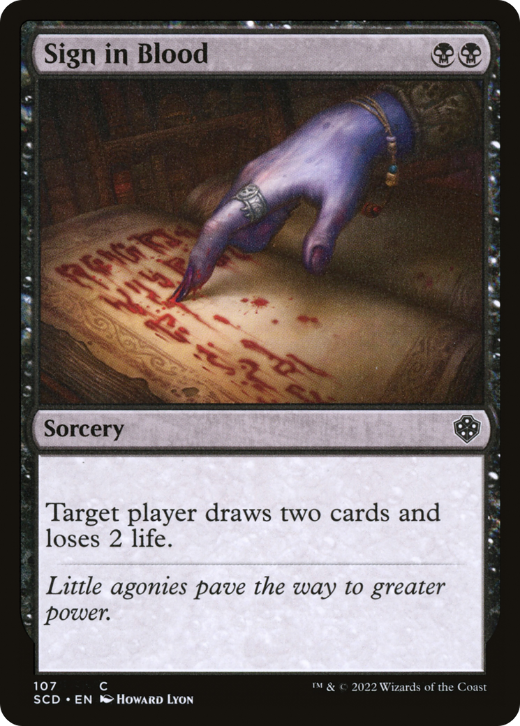 Sign in Blood [Starter Commander Decks] | Sanctuary Gaming