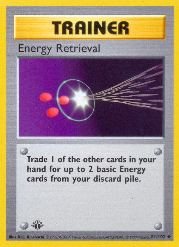 Energy Retrieval (81/102) (Shadowless) [Base Set 1st Edition] | Sanctuary Gaming