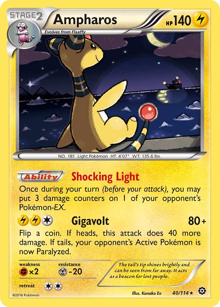 Ampharos (40/114) (Theme Deck Exclusive) [XY: Steam Siege] | Sanctuary Gaming