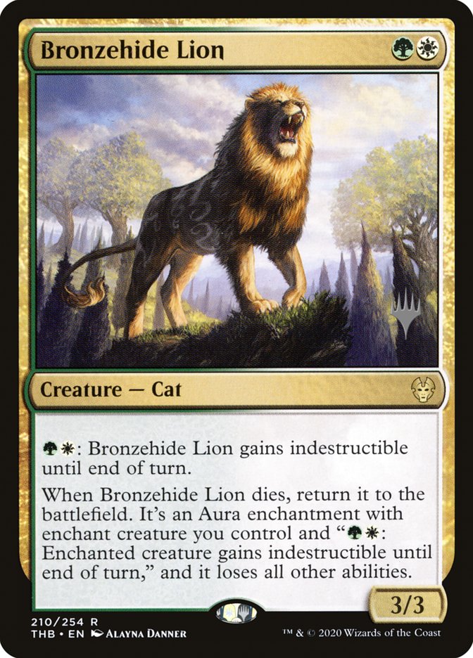 Bronzehide Lion (Promo Pack) [Theros Beyond Death Promos] | Sanctuary Gaming