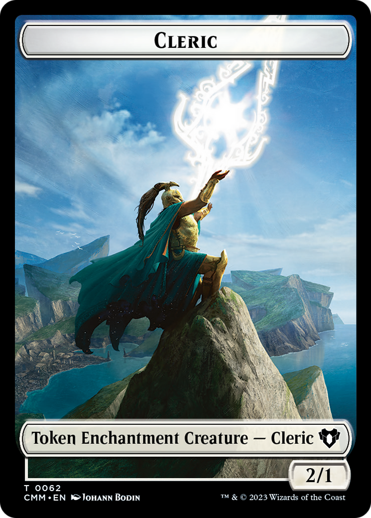 Cleric // Cat Beast Double-Sided Token [Commander Masters Tokens] | Sanctuary Gaming