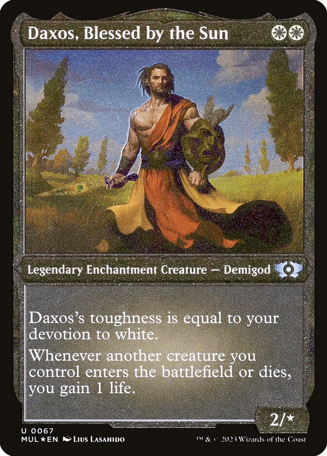 Daxos, Blessed by the Sun (Foil Etched) [Multiverse Legends] | Sanctuary Gaming