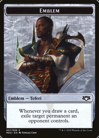 Emblem - Teferi, Hero of Dominaria [Mythic Edition Tokens] | Sanctuary Gaming