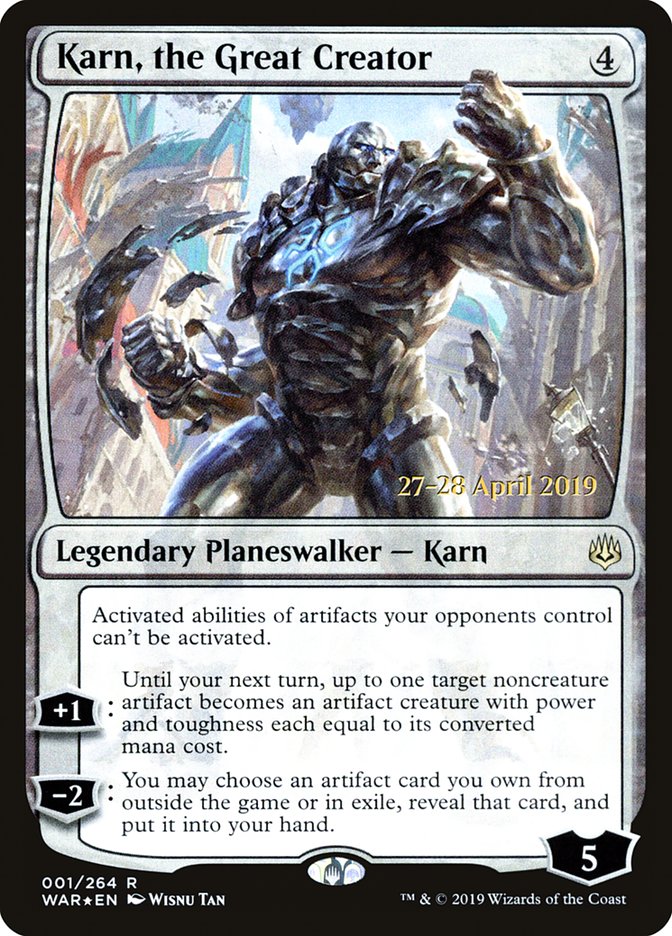 Karn, the Great Creator  [War of the Spark Prerelease Promos] | Sanctuary Gaming