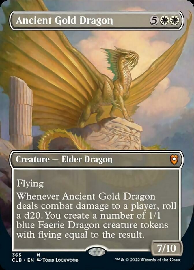 Ancient Gold Dragon (Borderless Alternate Art) [Commander Legends: Battle for Baldur's Gate] | Sanctuary Gaming