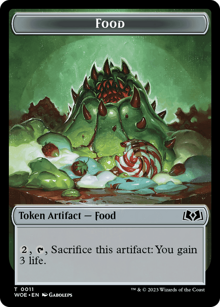 Beast // Food (0011) Double-Sided Token [Wilds of Eldraine Tokens] | Sanctuary Gaming