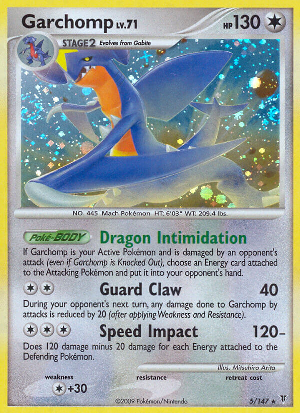 Garchomp (5/147) (Cracked Ice Holo) (Theme Deck Exclusive) [Platinum: Supreme Victors] | Sanctuary Gaming