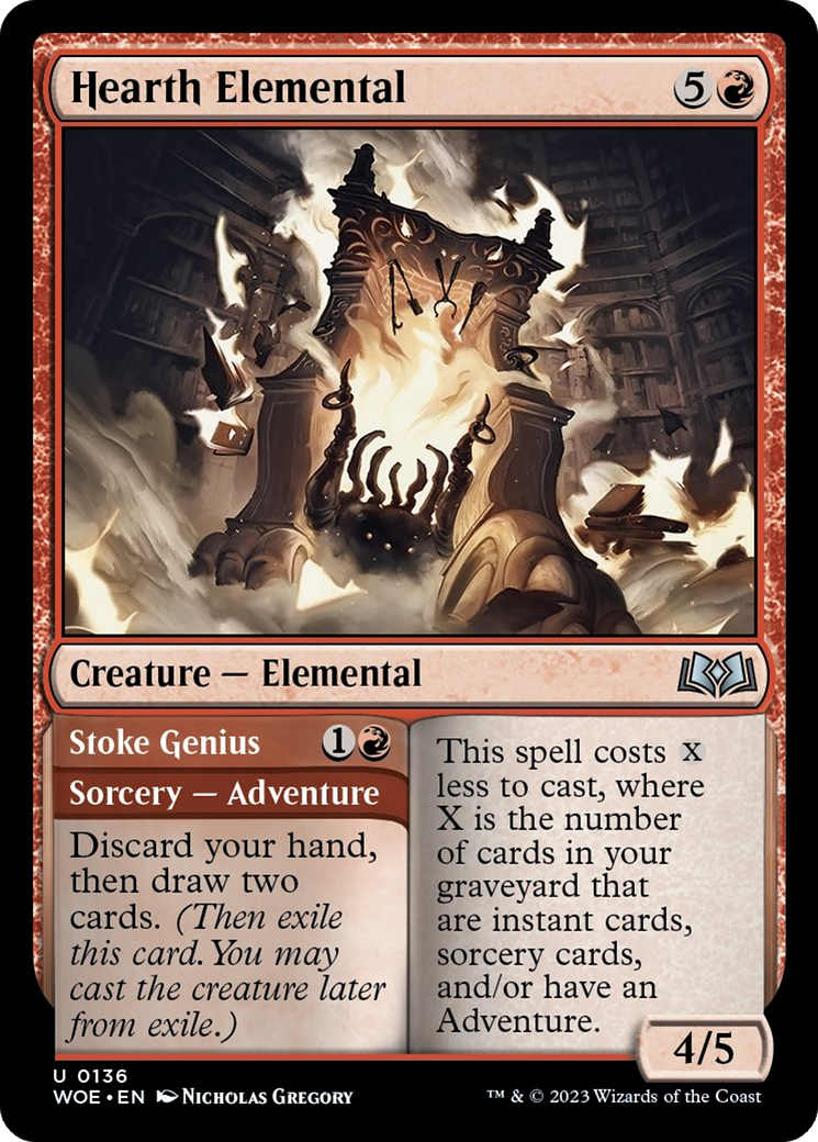 Hearth Elemental // Stoke Genius [Wilds of Eldraine] | Sanctuary Gaming