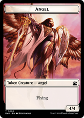 Bird // Angel (0002) Double-Sided Token [Ravnica Remastered Tokens] | Sanctuary Gaming
