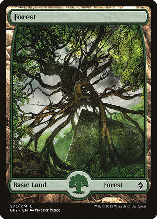 Forest (273) - Full Art [Battle for Zendikar] | Sanctuary Gaming