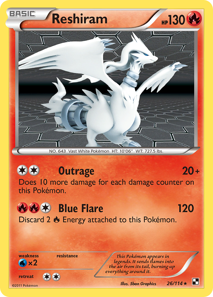 Reshiram (26/114) [Black & White: Base Set] | Sanctuary Gaming