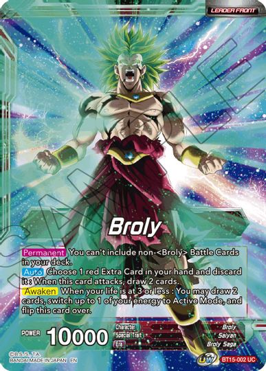 Broly // SS Broly, Demon's Second Coming (BT15-002) [Saiyan Showdown Prerelease Promos] | Sanctuary Gaming