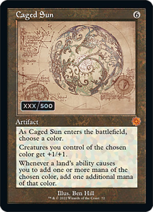 Caged Sun (Retro Schematic) (Serial Numbered) [The Brothers' War Retro Artifacts] | Sanctuary Gaming