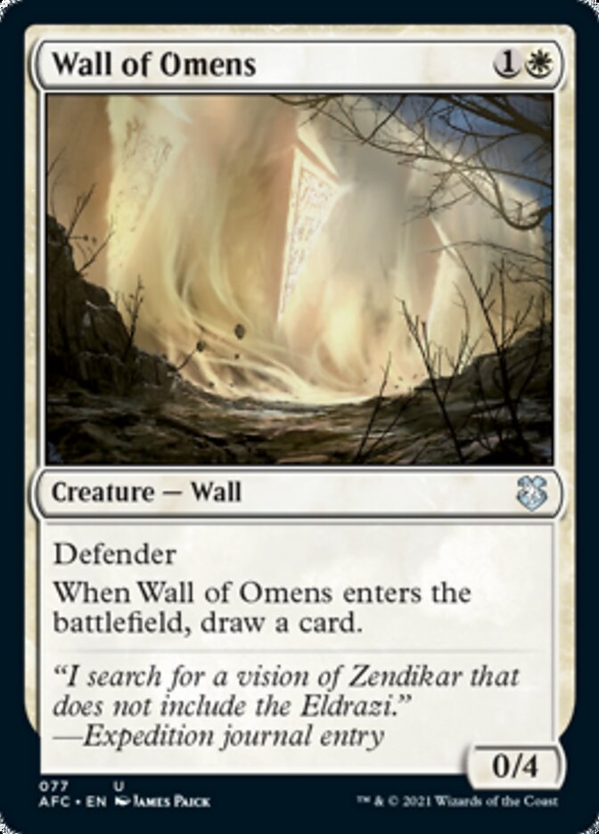 Wall of Omens [Dungeons & Dragons: Adventures in the Forgotten Realms Commander] | Sanctuary Gaming