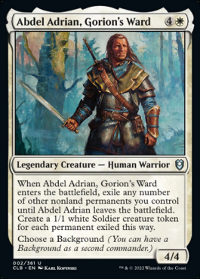Abdel Adrian, Gorion's Ward [Commander Legends: Battle for Baldur's Gate] | Sanctuary Gaming