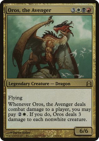 Oros, the Avenger (Oversized) [Commander 2011 Oversized] | Sanctuary Gaming