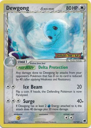 Dewgong (15/101) (Delta Species) (Stamped) [EX: Dragon Frontiers] | Sanctuary Gaming