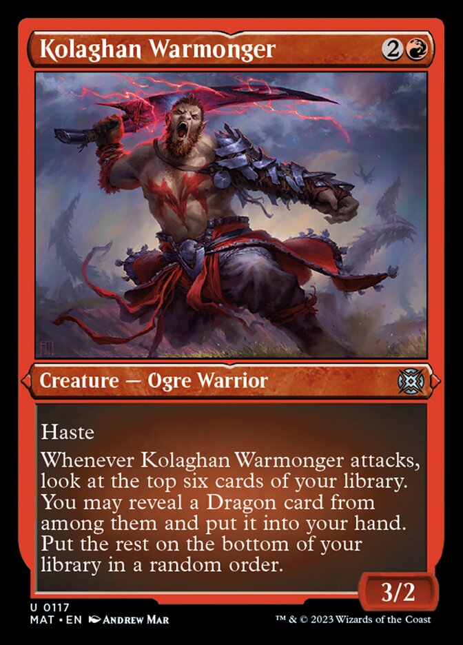 Kolaghan Warmonger (Foil Etched) [March of the Machine: The Aftermath] | Sanctuary Gaming