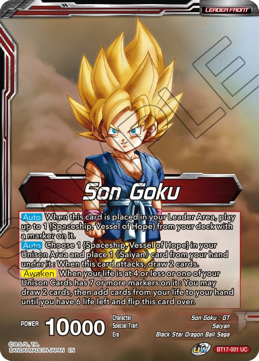 Son Goku // Son Goku, Pan, and Trunks, Space Adventurers (BT17-001) [Ultimate Squad Prerelease Promos] | Sanctuary Gaming