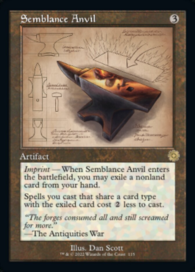 Semblance Anvil (Retro Schematic) [The Brothers' War Retro Artifacts] | Sanctuary Gaming