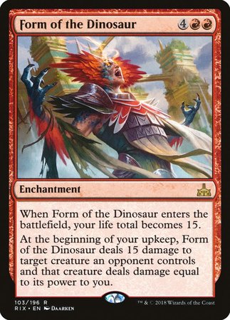 Form of the Dinosaur [Rivals of Ixalan] | Sanctuary Gaming