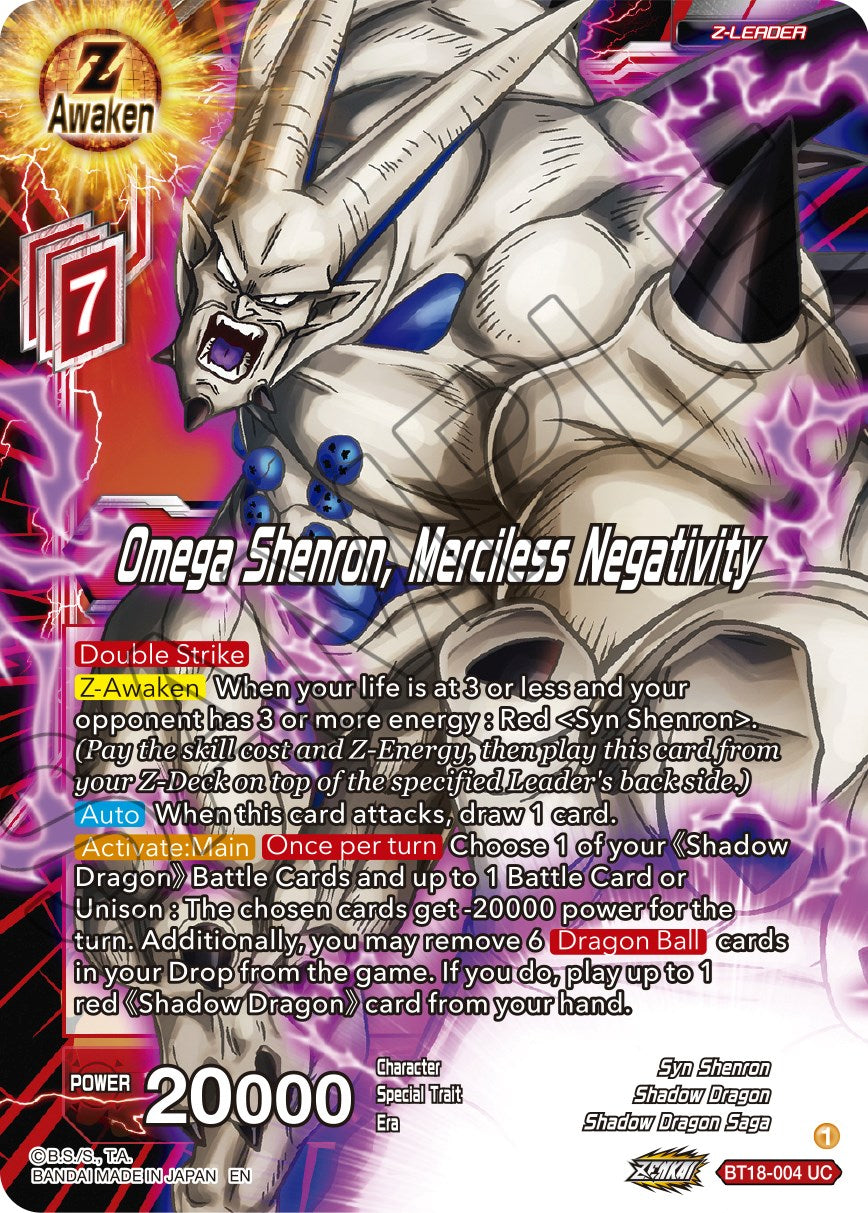 Omega Shenron, Merciless Negativity (BT18-004) [Dawn of the Z-Legends] | Sanctuary Gaming