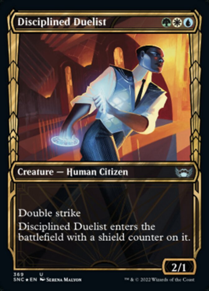 Disciplined Duelist (Showcase Golden Age Gilded Foil) [Streets of New Capenna] | Sanctuary Gaming