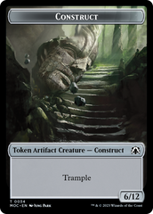 Phyrexian Golem // Construct Double-Sided Token [March of the Machine Commander Tokens] | Sanctuary Gaming