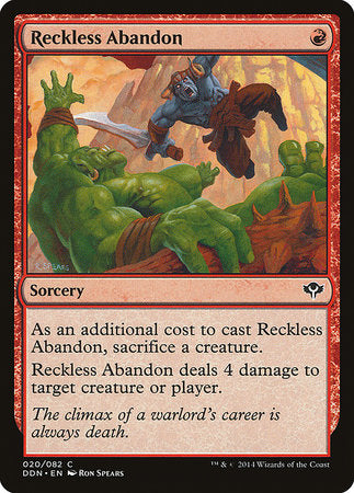 Reckless Abandon [Duel Decks: Speed vs. Cunning] | Sanctuary Gaming