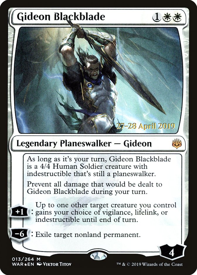 Gideon Blackblade  [War of the Spark Prerelease Promos] | Sanctuary Gaming